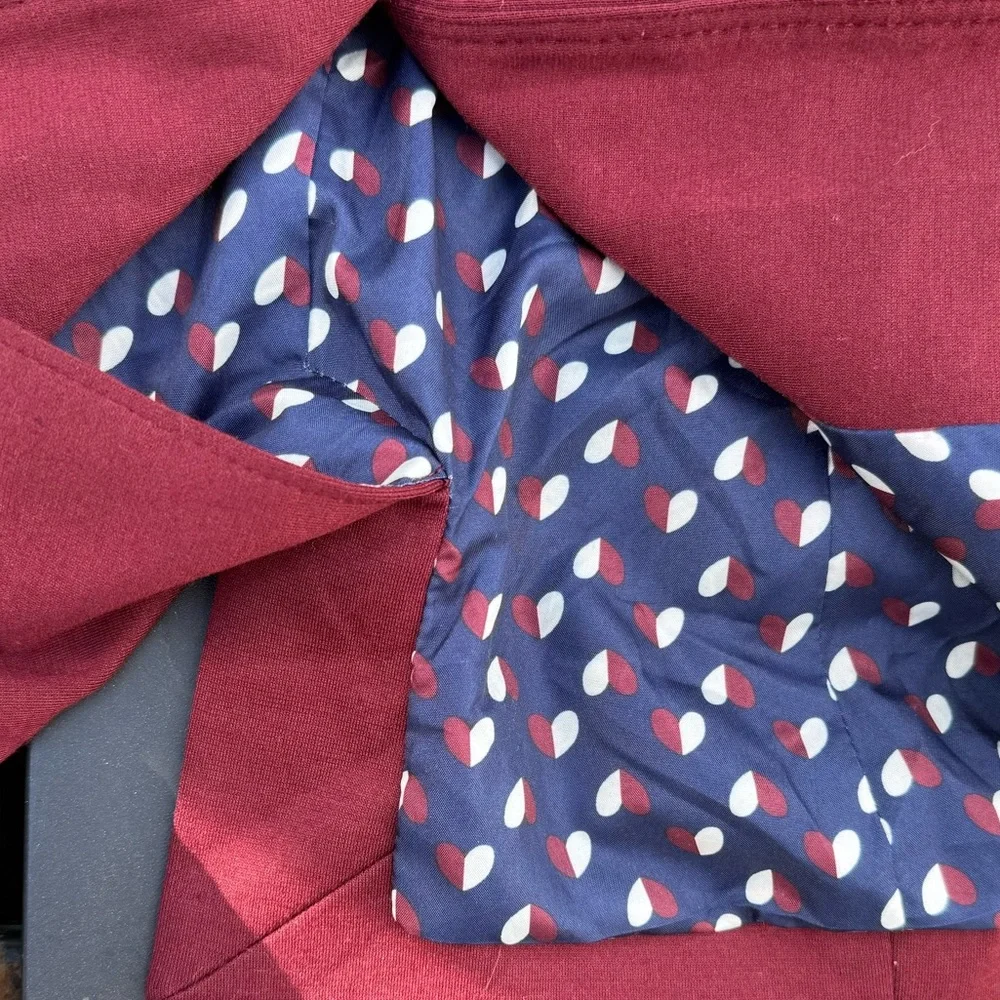 The Limited Maroon Blazer with Patterned Interior Womens size Medium - Picture 7 of 9